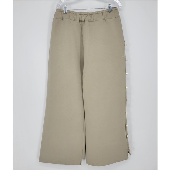NEW Joh Apparel french scuba pearl long pant peacock tan beige cream XL wide - Picture 3 of 12